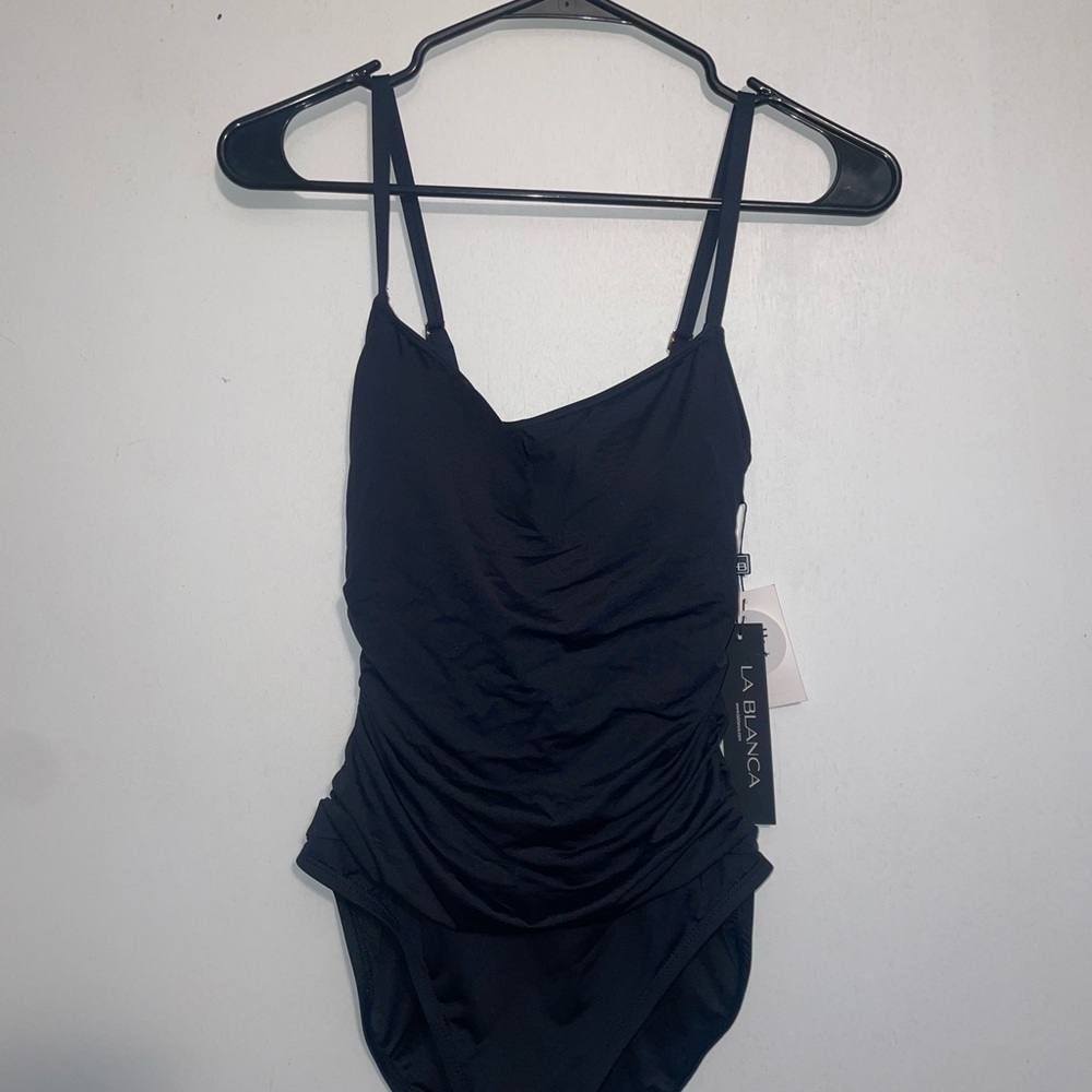 La Blanca Island Goddess Rouched Body Lingerie Mio One Piece Swimsuit 6 - Picture 8 of 10